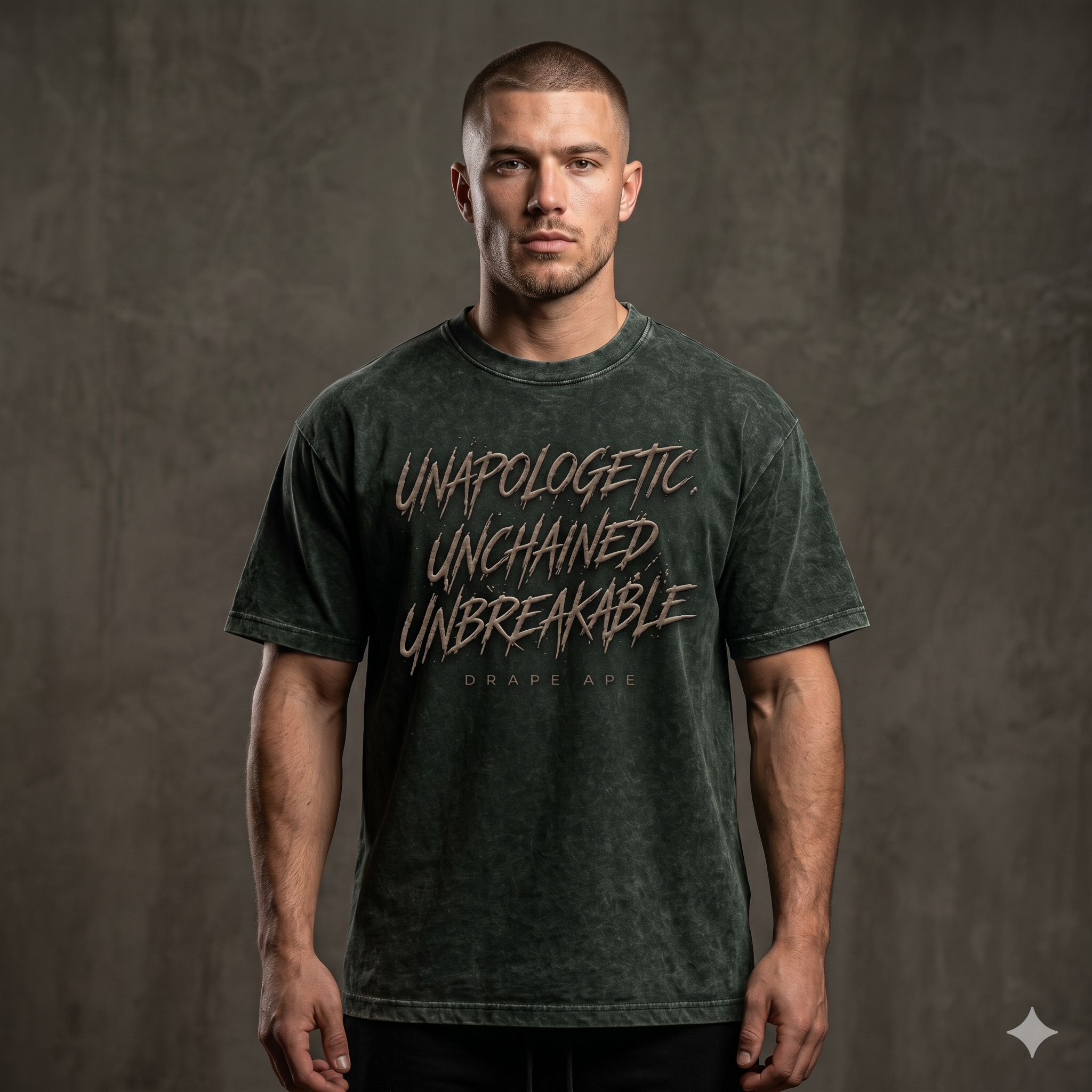 APE X OMBRÉ GRAPHIC T-SHIRT – OLIVE BLACK