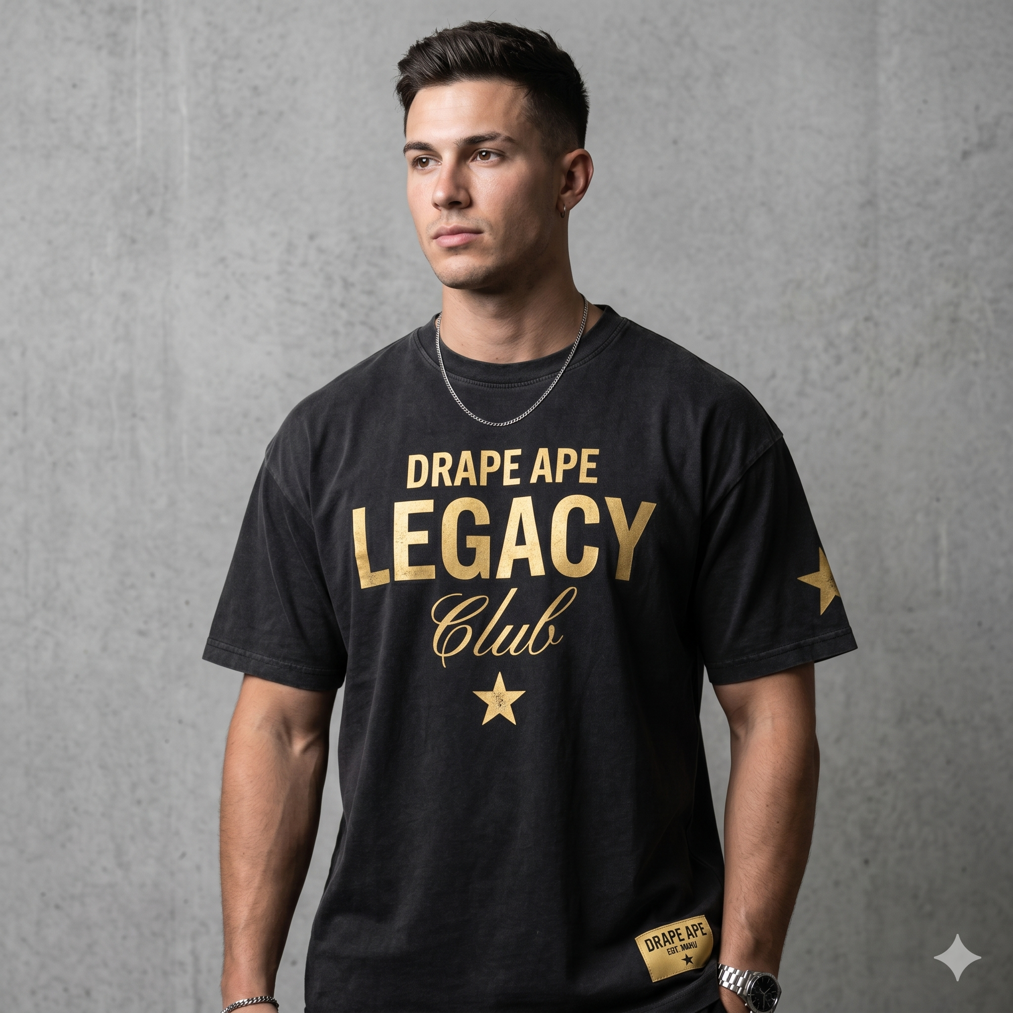 LEGACY CLUB STATEMENT T-SHIRT – BLACK