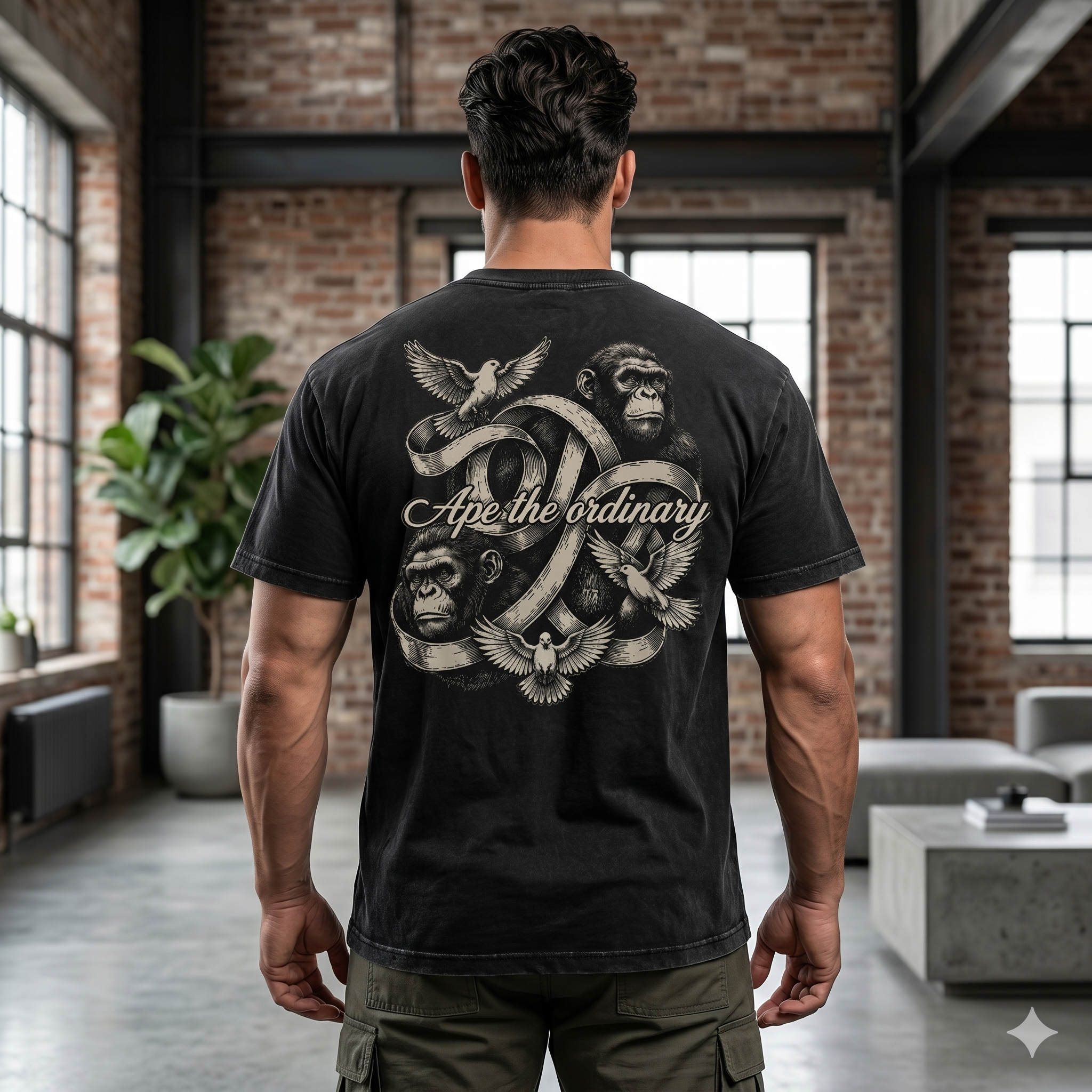 PRIMAL LINE SYMBOLIC GRAPHIC T-SHIRT – BLACK