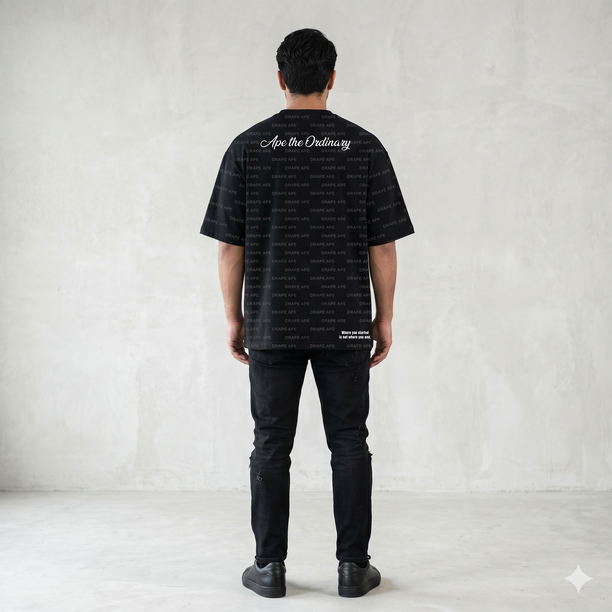 ESSENTIALS MONOGRAM ALL-OVER T-SHIRT – BLACK